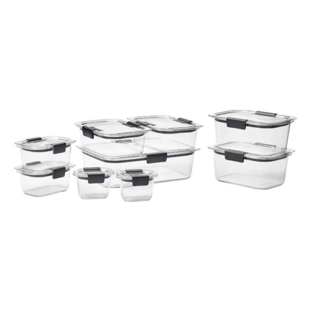 お取り寄せ ラバーメイド ブリリアンス 密閉保存容器 透明トライタン製 18点セット BPAフリー Rubbermaid Brilliance Food Storage Containers, 18 Piece Set, Leak-Proof,Clear Tritan Plastic