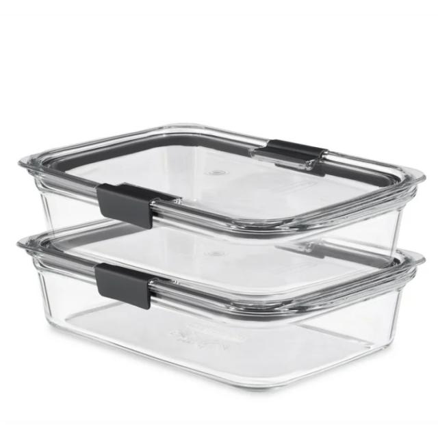 お取り寄せ ラバーメイド ブリリアンス ガラス製保存容器 フタ付き 8カップ 2個セット Rubbermaid Brilliance Glass Food Storage Containers, 8-Cup Food Containers with Lids, 2-Pack