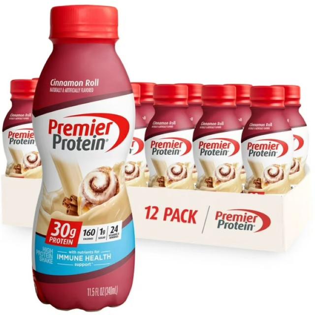 お取り寄せ プレミアプロテイン シェイク シナモンロール たんぱく質30g 340mL 12本 Premier Protein Shake, Cinnamon Roll, 30g Protein, 11.5 fl oz, 12 Ct