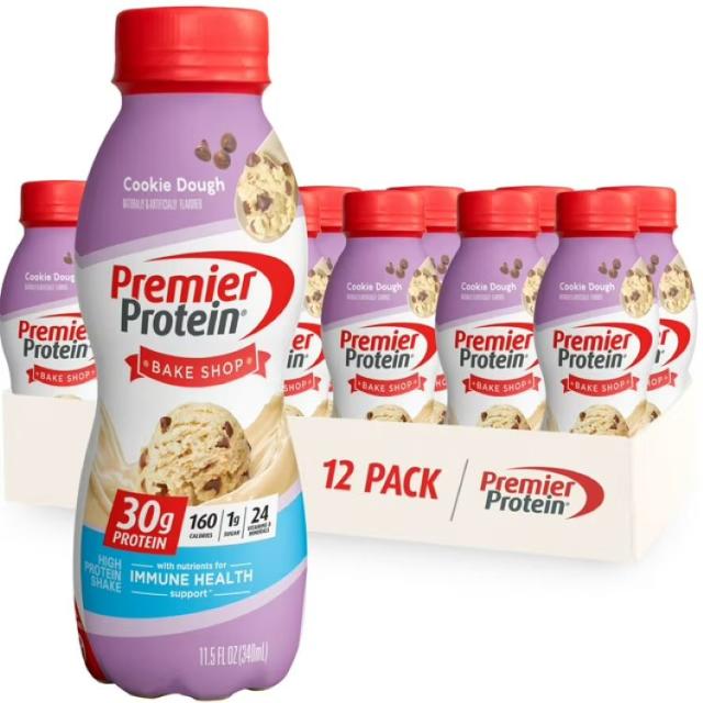 お取り寄せ プレミアプロテイン シェイク クッキードウ たんぱく質30g 340mL 12本 Premier Protein Shake, Cookie Dough, 30g Protein, 11.5 fl oz, 12 Ct