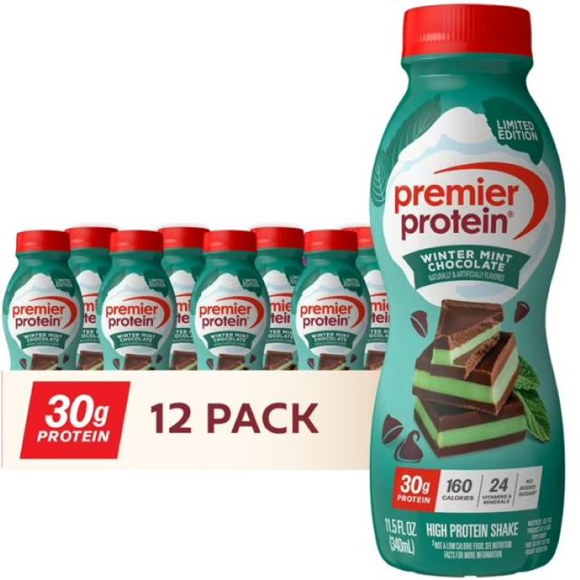 お取り寄せ プレミアプロテイン シェイク ウィンターミントチョコレート たんぱく質30g 12本 Premier Protein Shake, Winter Mint Chocolate, 30g Protein, Bottles, 12 Ct