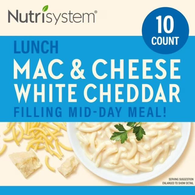 お取り寄せ ニュートリシステム ホワイトチェダーマカロニ＆チーズ 10食入 Nutrisystem White Cheddar Mac and Cheese Packaged Meal, 10g Protein, 10 Count (Shelf-Stable)