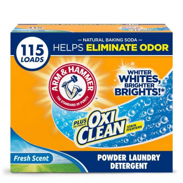 お取り寄せ アーム＆ハンマー プラス オキシクリーン 粉末洗濯洗剤 フレッシュな香り 115回分 Arm & Hammer Plus OxiClean Powder Laundry Detergent, Fresh Scent, 115 Loads