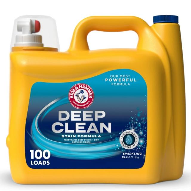 お取り寄せ アーム＆ハンマー ディープクリーン ステインフォーミュラ洗剤 スパークリングクリーンの香り100回分 Arm & Hammer Deep Clean Stain Formula Detergent, Sparkling Clean Scent, 150 Fl Oz, 100 Loads