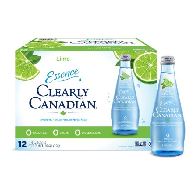 お取り寄せ クリアリーカナディアン スパークリングミネラルウォーター ライム 325ml 12本入り Clearly Canadian Sparkling Mineral Water Lime 12 Count