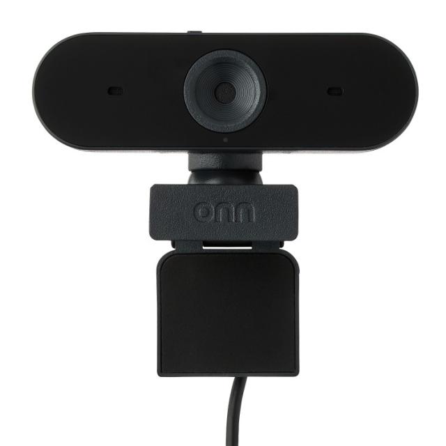 お取り寄せ オン ウェブカメラ 4K オートフォーカス マイク内蔵 プライバシーカバー付き onn 4K Webcam with Autofocus and Swivel Head, Built-in Dual Mics, Privacy Cover, Greystone