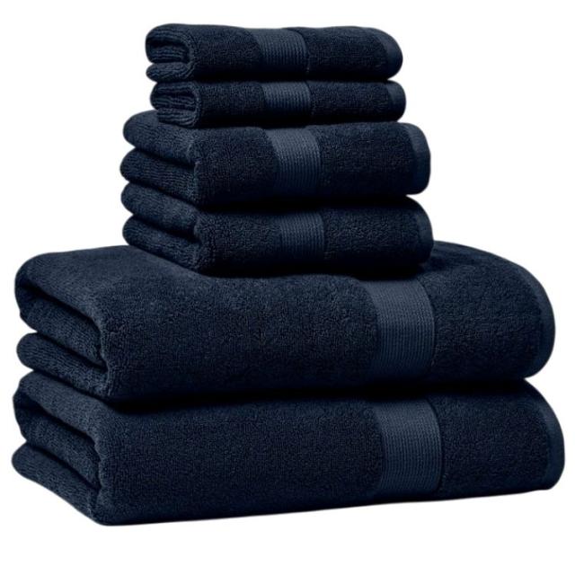 お取り寄せ 【ウォルマートブランド】ベターホームズ＆ガーデンズ タオルセット 6点セット ブルー Better Homes &amp; Gardens Signature Soft Solid 6 Piece Towel Set,Blue Admiral