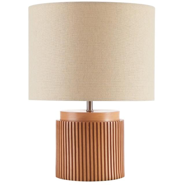 お取り寄せ ビューティフル バイ ドリュー・バリモア テーブルランプ フェイクウッド ブラウン 約36cm Beautiful Table Lamp Faux Wood Brown 14in Drew Barrymore