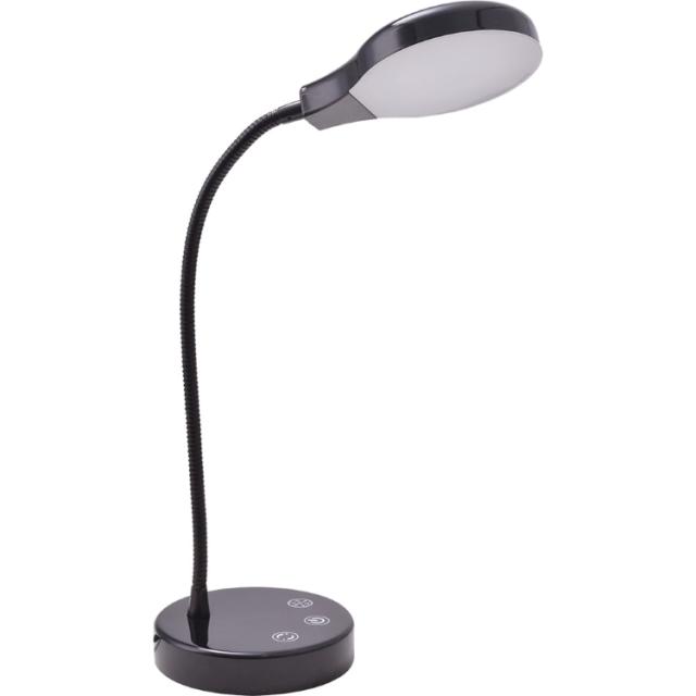 お取り寄せ 【ウォルマートブランド】メインステイズ 調光LEDデスクライト USBポート付 ブラック Mainstays Modern Dimmable LED Desk Lamp with USB Charging Port, Black Finish, for All Ages