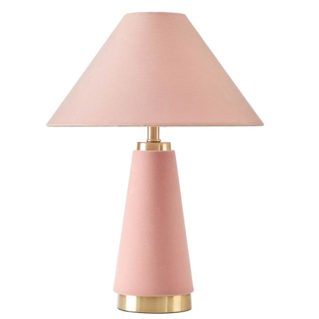 お取り寄せ ビューティフル バイ ドリュー・バリモア テーブルランプ ベルベット ローズピンク 約48cm Beautiful Velvet Table Lamp Rose Pink 19in Drew Barrymore