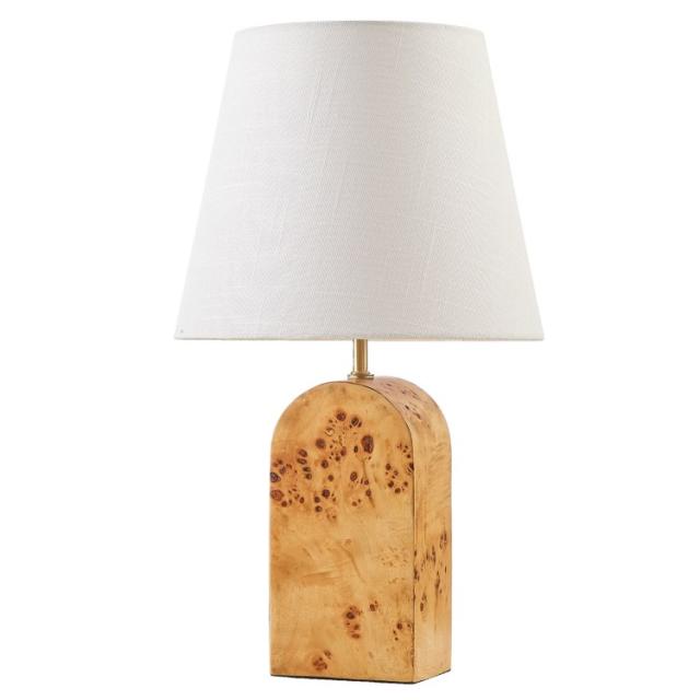 お取り寄せ ビューティフル バイ ドリュー・バリモア テーブルランプ バールウッド 約47cm Beautiful Burl Wood Table Lamp 18.5in Drew Barrymore