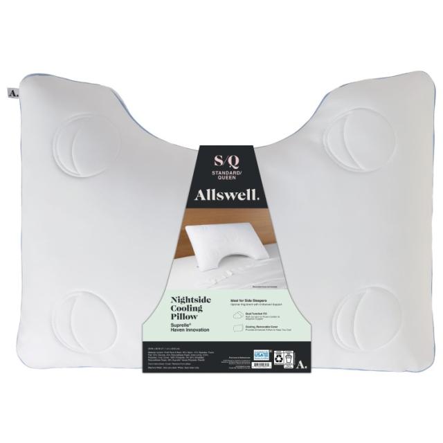 お取り寄せ オールスウェル 冷感ピロー デュアルフィル仕様 スタンダード クイーン対応 Allswell Nightside Cooling Pillow with Dual Function Fill, Standard/Queen
