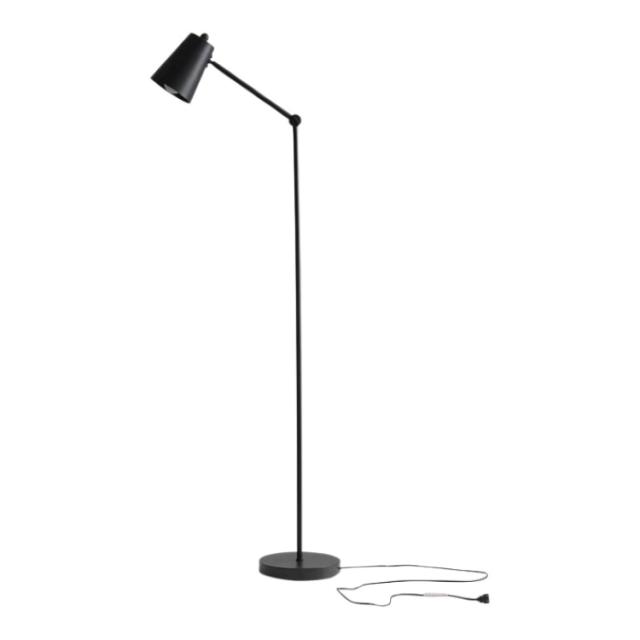お取り寄せ 【ウォルマートブランド】メインステイズ アーキテクトフロアランプ 約163cm ブラック Mainstays 64 inch Black Architect Floor Lamp, Matte Metal Finish