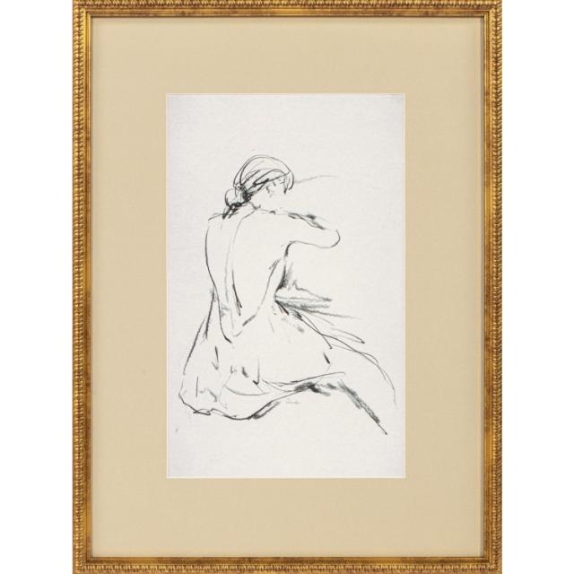 お取り寄せ マイテキサスハウス フレームアート 人物デッサン 約46×61cm My Texas House Female Figure Drawing Framed Art 18x24