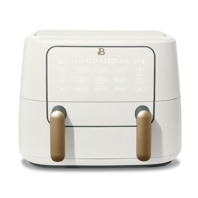 お取り寄せ ビューティフル バイ ドリュー・バリモア エアフライヤー 9クォート ホワイトアイシング Beautiful 9 QT TriZone Air Fryer, White Icing by Drew Barrymore