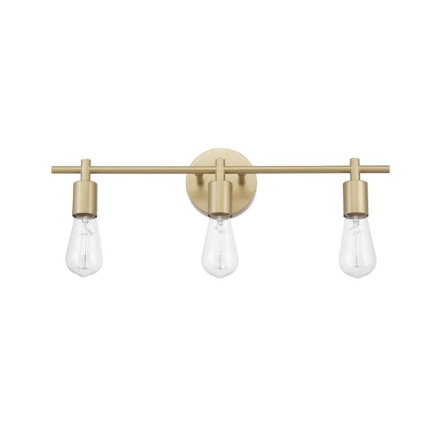 お取り寄せ 【ウォルマートブランド】ベターホームズ＆ガーデンズ バニティライト 3灯 真鍮仕上げ Better Homes & Gardens Modern 3-Light Reversible Vanity Light with Burnished Brass Finis