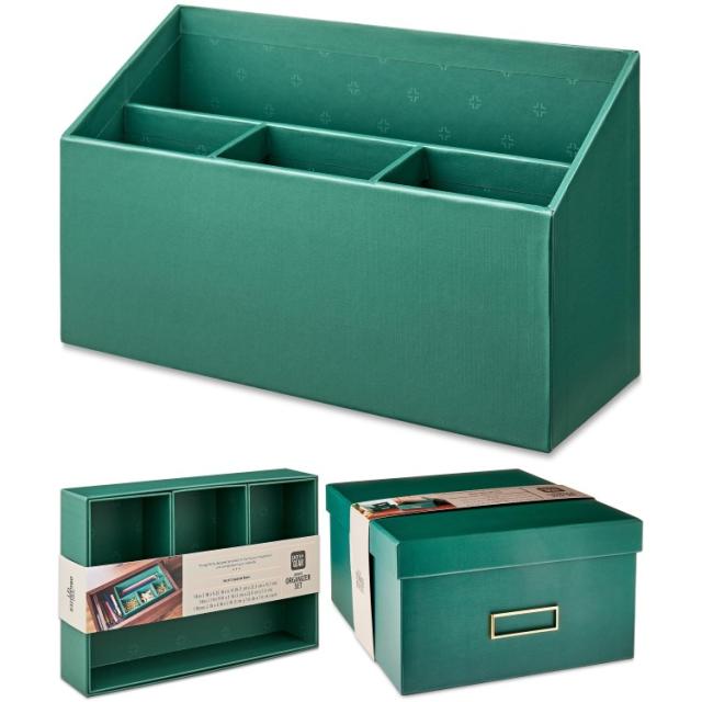お取り寄せ ペンアンドギア デスク整理セット グリーン Pen + Gear Green Emerald Desk Organization Sets