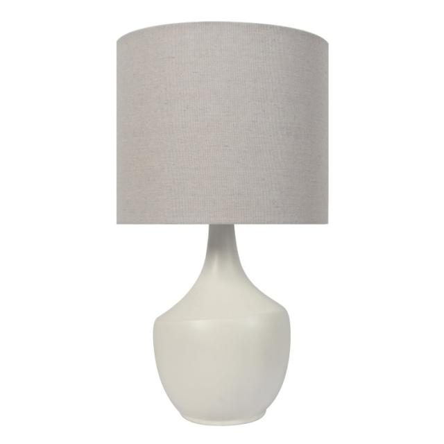 お取り寄せ 【ウォルマートブランド】メインステイズ セラミック テーブルランプ 約56cm バニラドリーム Mainstays 22inch Vanilla Dream Ceramic Table Lamp with Oatmeal Linen Shade