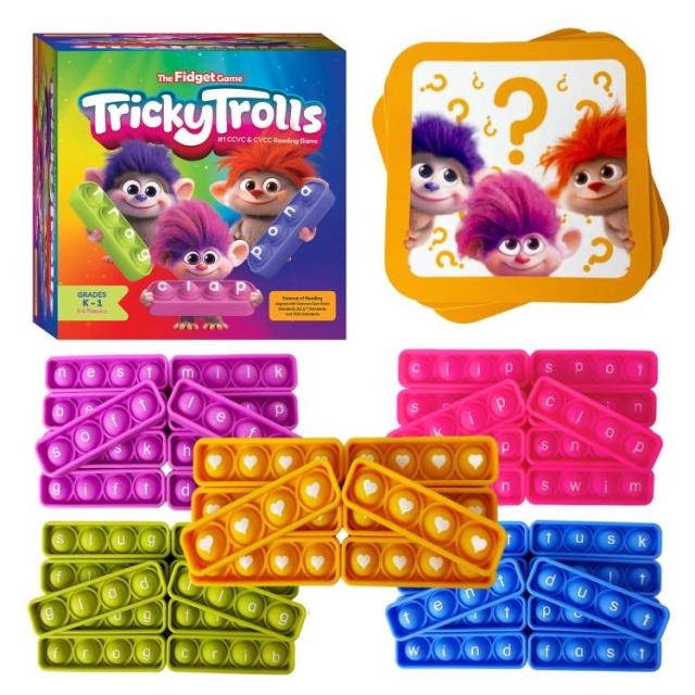 お取り寄せ ザ・フィジェットゲーム トリッキー・トロールズ 読み方ゲーム 5〜7歳 The Fidget Game Tricky Trolls Reading Game Ages 5-7