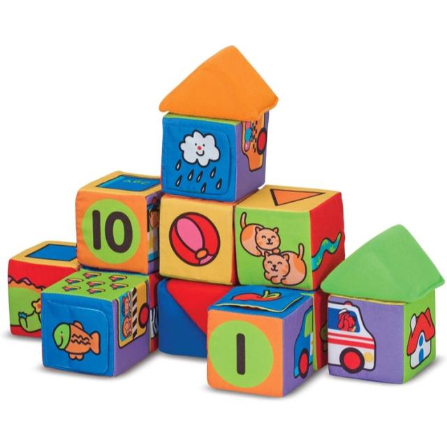 お取り寄せ メリッサ＆ダグ K's Kids マッチ＆ビルド ソフトブロック 14ピース Melissa & Doug K's Kids Match and Build Soft Blocks Set