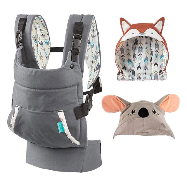 インファンティーノ カドルアップ キャリア フォックス&amp;コアラ フード 抱っこ紐 Infantino CUDDLE UP FOX CARRIER AND KOALA HOOD 人間工学 M字 キツネ コアラ