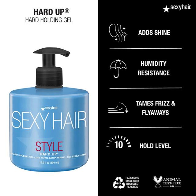 セクシーヘア ハードアップ スタイリングジェル 500ml (16.9floz) SexyHair Style Hard Up Hard Holding Gel スタイリング剤 ヘアジェル ヘアセット ハードホールディング