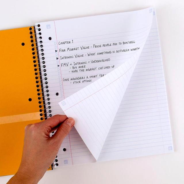 ファイブスター スパイラルノート カレッジ罫線入り 100シート 6冊セット アソートカラー Five Star Spiral Notebooks College Ruled Paper 1教科 学校 学生 勉強 アプリ_4