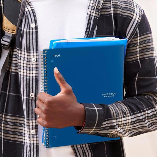 ファイブスター スパイラルノート カレッジ罫線入り 100シート 6冊セット アソートカラー Five Star Spiral Notebooks College Ruled Paper 1教科 学校 学生 勉強 アプリ_6