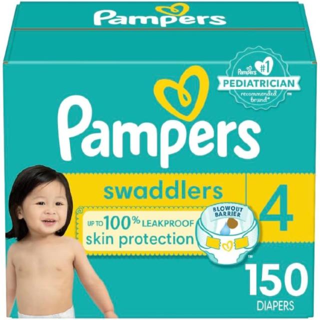 お取り寄せ パンパース おむつ サイズ4 10kg-17kg用 150個 Pampers Swaddlers Diapers (150 Count)