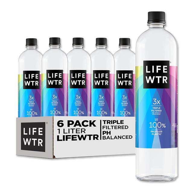 お取り寄せ ライフWTR プレミアム精製水 1L 6本 LIFEWTR Premium Purified Water pH Balanced with Electrolytes, 1L (Pack of 6) 6,174円
