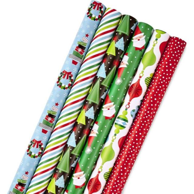 お取り寄せ ホールマーク クリスマスラッピングペーパー モダンクリスマス 6枚セット Hallmark Christmas Wrapping Paper Bundle Modern Christmas