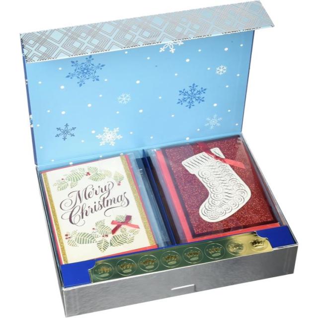 お取り寄せ ホールマーク ボックス入りクリスマスカードセット アソート 24枚入り Hallmark Assorted Boxed Christmas Cards Set Pack of 24 multicolor