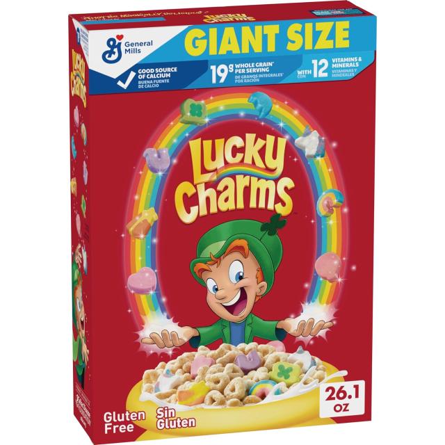 【お取り寄せ商品】ラッキーチャーム グルテンフリー シリアル マシュマロ入り Lucky Charms Gluten Free Cereal with Marshmallows, Kids Breakfast Cereal, Giant Size, 26.1 oz
