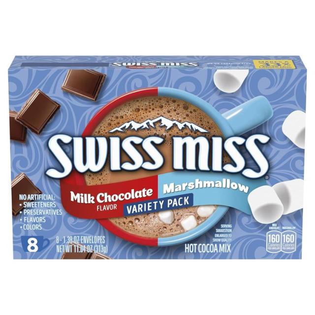 お取り寄せ スイスミス バラエティパック ホットココアミックス ミルクチョコレート マシュマロ　8個×12箱セット Swiss Miss Variety Pack Hot Cocoa Mix Milk Chocolate / Marshmallow