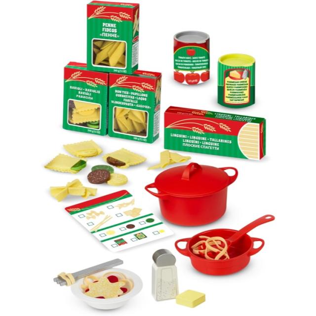 お取り寄せ メリッサ＆ダグ パスタサーブ プレイフードセット Melissa & Doug Prepare & Serve Pasta Play Food Set