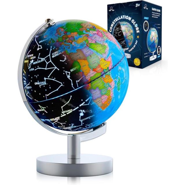 【お取り寄せ商品】USA Toyz 学習用イルミネーション地球儀 - スタンド付き世界の地球儀　USA Toyz Illuminated Globe for Kids Learning- Globes of the World