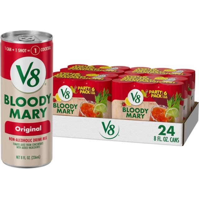 【お取り寄せ商品】V8 ブラッディ マリー ミックス24本入り Bloody Mary Mix, 約236ml 8fl oz Can (4 Cases of 6 Cans)