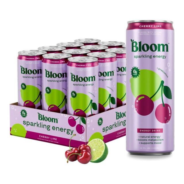 お取り寄せ ブルームニュートリション スパークリング エナジー ドリンク 12本入りBloom Sparkling Energy Drink cherry lime