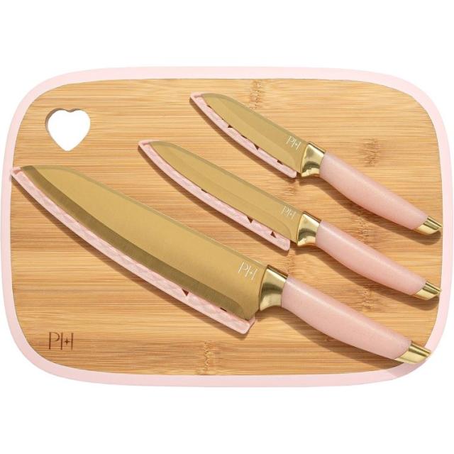 お取り寄せ パリスヒルトン リバーシブル 竹製カッティグボード まな板 カトラリーセット Paris Hilton Reversible Bamboo Cutting Board and Cutlery Set