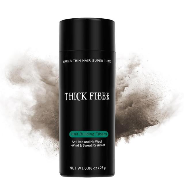 【お取り寄せ商品】THICK FIBER ヘアファイバー（ミディアムブラウン）- 25gボトル THICK FIBER Hair Fibers for Thinning Hair & Bald Spots (MEDIUM BROWN) - 25g