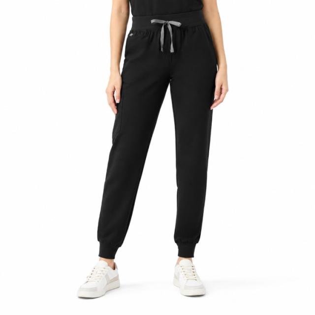 お取り寄せ フィグス レディース ザモラ ジョガー スクラブパンツ プチ丈 ブラック XXL（2XL） FIGS Zamora Jogger Scrub Pants Petite Fit Black XX-Large