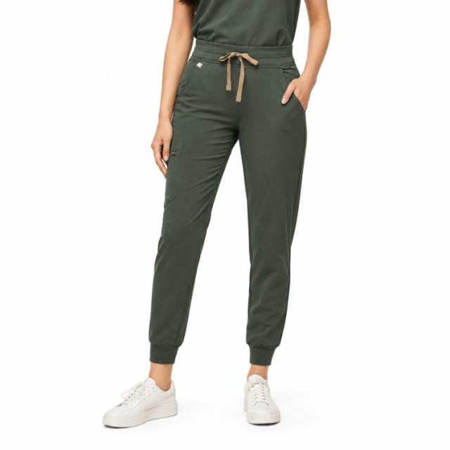 お取り寄せ フィグス レディース ザモラ ジョガー スクラブパンツ プチ丈 モス XS FIGS Zamora Jogger Scrub Pants Petite Fit Moss X-Small 12,012円