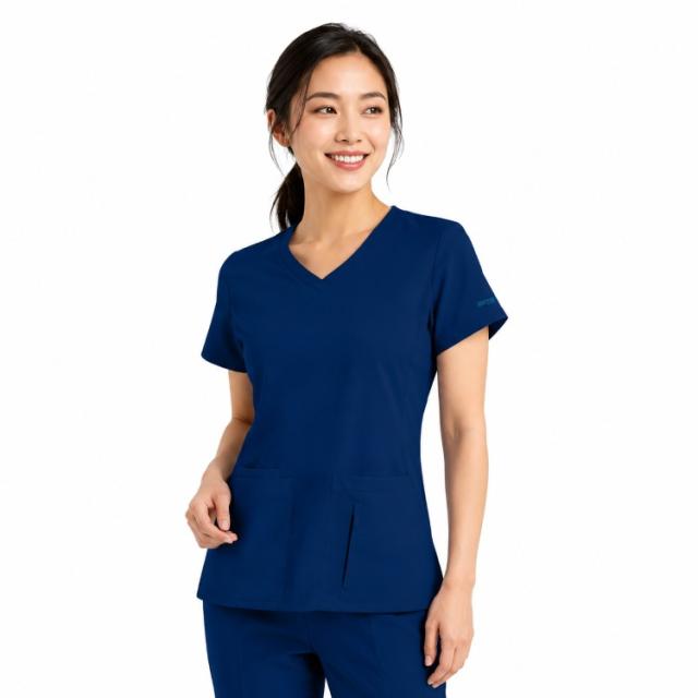 お取り寄せ バルコ グレイズ・アナトミー スクラブズ コーラ 4ポケット トップ インディゴ 5XL BARCO Grey's Anatomy Scrubs Cora 4-Pocket Top Indigo 5XL