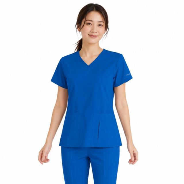 お取り寄せ バルコ グレイズ・アナトミー スクラブズ コーラ 4ポケット トップ ニューロイヤル XS BARCO Grey's Anatomy Scrubs Cora 4-Pocket Top New Royal XS