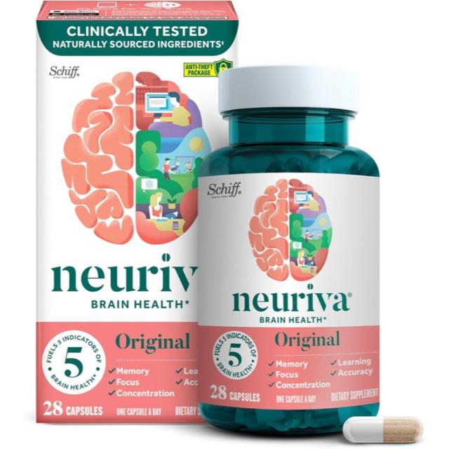 お取り寄せ ニューリバ ブレインヘルス オリジナル 28粒 カプセル NEURIVA Brain Health Original 28ct Capsules