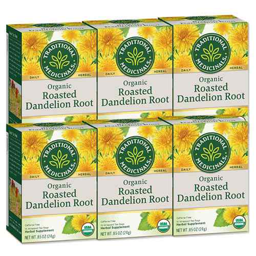 [6個セット] トラディショナルメディシナル オーガニックタンポポ茶 16袋 Traditional Medicinals Organic Roasted Dandelion Root Herbal Teaの通販は 6,435円