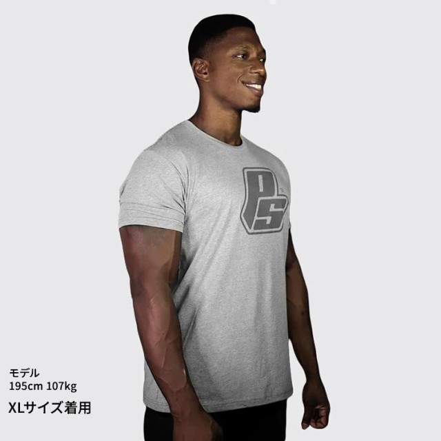 プロサップス クラシックPSロゴ入り Tシャツ グレー Mサイズ Prosupps