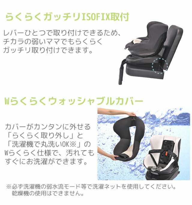 チャイルドシート isofix 回転式 エールベベ BF825 360ターンISO