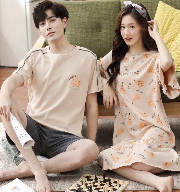パジャマ ペア カップル上下 ペアパジャマ ルームウェア ワンピース レディース メンズ カップル 上下 上下セット 部屋着 半袖 半ズボン の通販はau Pay マーケット Magnifique