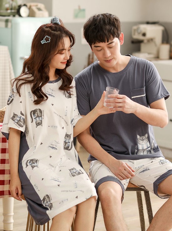 パジャマ ペア カップル上下 ペアパジャマ ルームウェア ワンピース レディース メンズ カップル 上下 上下セット 部屋着 半袖 半ズボン の通販はau Pay マーケット Magnifique